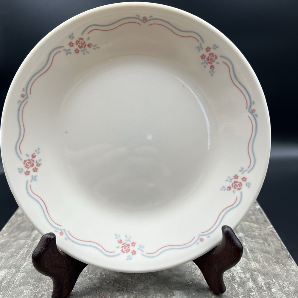 Vintage Corelle English Breakfast Bread Plates 6.75" Pink Rose Set of 4 EUC - Picture 4 of 9